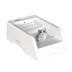 新しいデザインオープンtuya wifiコントロールプラスチック猫クリーニング製品自動猫トイレスマート猫トイレボックス