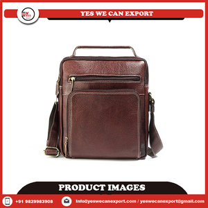 Bolso bandolera vintage unisex de piel auténtica hecho a mano personalizado con estilo a la moda para hombre a precio económico - Product Image 2