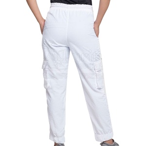 PURITY SPORTS Pantalones de Punto de Algodón Casuales para Mujer, Corte Recto, Largos, Ligeros, Transpirables, con Cierre de Cordón, Cintura Media - Product Image 1