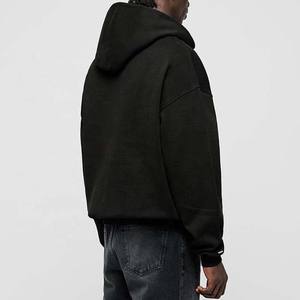 Sweat-shirt décontracté pour homme en coton 100% tricoté lourd, coupe ample, respirant, écologique, avec fermeture éclair quart et logo brodé personnalisé - Product Image 6