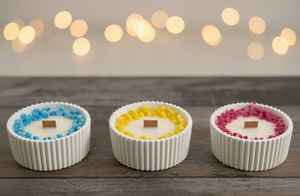 Creative Soy wax Custom Fragrance <b>Candle</b> Dried Flower Decorative <b>Candle</b> Customized Box Concrete Jar <b>Candle</b> at Wholesale Price - Product Image 5