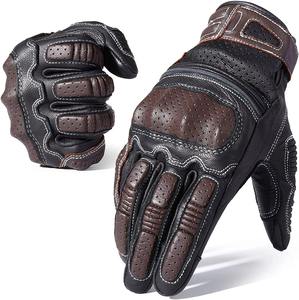 Gants de moto tout-terrain imperméables / Gants de moto à doigts complets en cuir sport pour motard professionnel - Product Image 3
