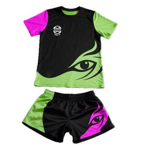 Custom MMA Rash Guard Suit Knitted Wrestling Training Set Full Sublimation <b>T</b> <b>Shirt</b> Shorts Martial Arts Wear - Product Image 5