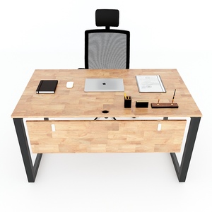 HBTA006 Bureau assis-debout triangulaire minimaliste avec pieds en fer 80x140cm, mobilier de bureau pour la maison et la chambre - Product Image 4