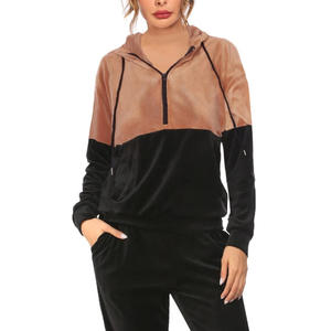 OEM personnalisé femmes 2 pièces à manches longues survêtement automne hiver sport costume capuche décontracté mode style femmes survêtement ensemble - Product Image 4