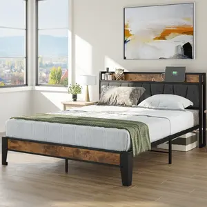 Benutzer definierte Größe Holz Schlafzimmer möbel Bett rahmen König/Königin mit Kopfteil