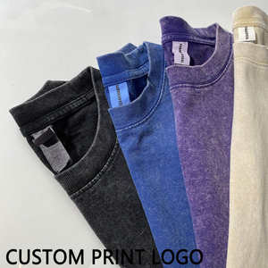 Compra al por Mayor de Camisetas Personalizadas de 300 g/m², Impresión DTG, Lavadas, 100% Algodón, Camisetas Oversize - Product Image 3