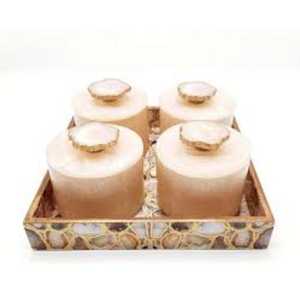 Ensemble de 2 pots à fruits secs en résine de conception antique peints à la main écologiques de qualité supérieure avec un prix très avantageux - Product Image 3