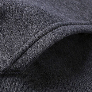 Pull-over à capuche pour hommes 100% coton personnalisé poids lourd surdimensionné uni motif solide hiver imprimé col à capuche brodé - Product Image 4