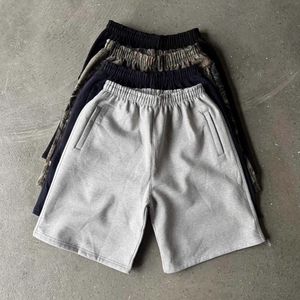 Pantalones cortos deportivos de gimnasio de algodón Vintage de nuevo diseño para hombre de alta calidad 100% algodón de cintura media Casual Streetwear cintura elástica francesa - Product Image 3