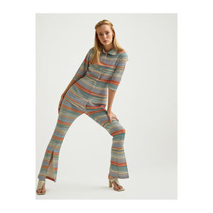 Camisa de punto con detalles de manga TRUVACARD para mujer, elegante, Turquía S23G306 - Product Image 3