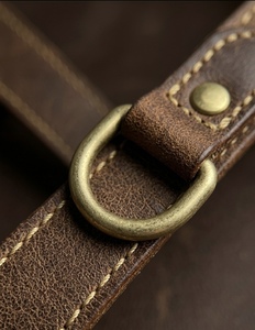 Vintage Genuine <b>Leather</b> <b>Shoulder</b> <b>Bag</b> With Top Handle Brown Distressed Finish All Seasons Daily Use - Product Image 3