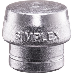 Marteau à percussion SIMPLEX à tête souple, diamètre 40 mm, métal blanc, argenté, dur, HALDER - Product Image 1