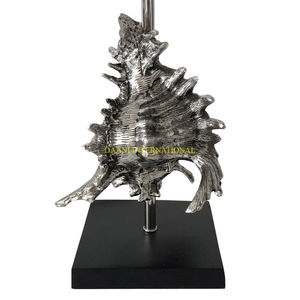 Modern <b>Silver</b> Coral Table <b>Lamp</b> With White <b>Shade</b> Coastal Inspired Lighting For Living Room Bedroom Office And Best Interior <b>Lamps</b> - Product Image 3