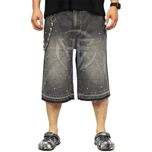 Summer Travel Clothing Regular Fit <b>Short</b> Breathable Cotton Blend Fabric Practical Pocket Design Casual Wear <b>Jeans</b> <b>Shorts</b> - Product Image 3