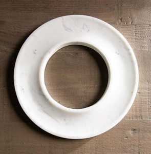 Tây Ban Nha tối giản bằng đá cẩm thạch khay tròn cao cấp bằng đá cẩm thạch trắng <span class=keywords><strong>Cracker</strong></span> Khay cho charcuterie platters-cararra lấy cảm hứng từ thiết kế - Product Image 1