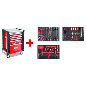 Gabinete con Ruedas Usag Racing con 495 MAA (155 Piezas) Juegos de Herramientas para Automoción - Product Image 1