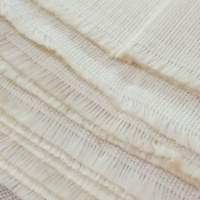 Tissu extensible en soie/coton blanc pur naturel pour les créateurs de vêtements, l'ameublement et les chaussures