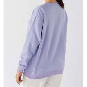 2026 Latest <b>Women's</b> Oversize Drop Shoulder <b>Sweatshirt</b> Hooded <b>Long</b> Sleeves Pullover with Thick Fleece <b>for</b> Winter Wholesale Price - Product Image 4