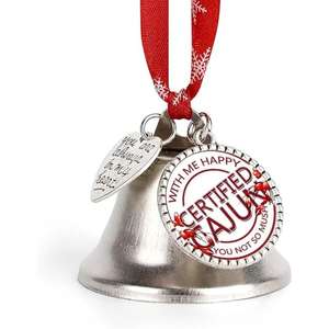 Ornement de décoration de cloche de Noël en métal vintage pour décor de fête de vacances fait à la main Unique fabriqué traditionnel cloche de Noël en vrac - Product Image 5