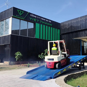 Rampa de muelle hidráulica para montacargas, suelo de malla antideslizante, con bomba hidráulica eléctrica, 1 año de garantía, motor de 220V, V, toneladas, - Product Image 1