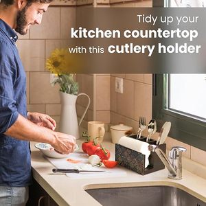 Handcrafted High Quality Wooden Vintage Adjustable Multifunction <b>Utensil</b> <b>Holder</b> Organizer for Daily <b>Kitchen</b> Use - Product Image 3