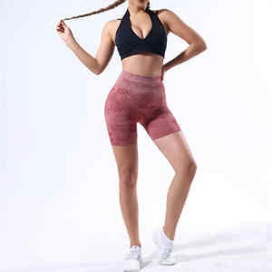 Shorts de sport personnalisés pour femmes vêtements d'entraînement Shorts de fitness et de yoga sans coutures pour la course à pied - Product Image 1