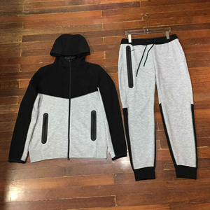 Nouvel Arrivage Ensemble Survêtement Respirant Grande Taille Séchage Rapide Confortable Style Classique Couleur Unie Imprimé Sweat à Capuche Jogger Track Logo - Product Image 3