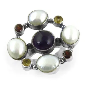 Anillo de Plata 925 con Múltiples Piedras Preciosas para Mujer, para Uso Diario y Ocasiones Especiales, Colección de Anillos de Moda - Product Image 3