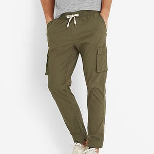 กางเกงคาร์โก้ผู้ชายใหม่ ผ้าฝ้ายสีดำ กางเกงทำงานไซส์ใหญ่ กางเกงลำลองปีนเขาสำหรับฤดูร้อน กางเกงจ็อกเกอร์ขายาว กางเกงผู้ชาย - Product Image 4