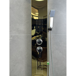 Panneaux de douche, mitigeurs, robinetterie sanitaire pour hôtel, acier inoxydable 304, céramique moderne contemporaine, couleur or Housen, 50 pièces - Product Image 2