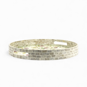 Ensemble de 3 plateaux ronds en nacre naturelle, plateau de service, plateau en coquille pour servir, fabriqué directement au Vietnam - Product Image 2