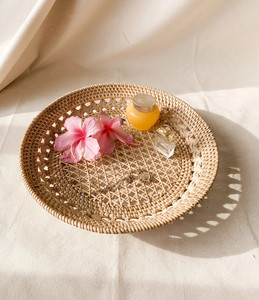 Mantel individual de ratán de calidad sostenible de gran venta para decoración de fiestas Mantel Individual de ratán redondo para decoración del hogar hecho en Vietnam - Product Image 1