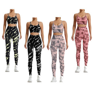 Conjunto Deportivo Ecológico de 2 Piezas para Mujer, Bra Deportivo con Diseño Frontal Personalizado y Leggings de Yoga, Transpirable, Ligero, para Fitness - Product Image 5