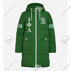 Iota Phi Lambda Customized Puffer Quilted <b>Coat</b> High Quality <b>Long</b> Padded Down <b>Coat</b> <b>Women's</b> Insulated Thermal <b>Coat</b> - Product Image 1