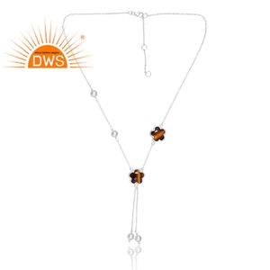 VfHot vente argent 925 argent Sterling naturel oeil de tigre jaune pierre précieuse pendentif collier bijoux personnalisés pour les femmes cadeau pour H - Product Image 1