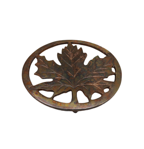 Dessous de verre et support de style américain en aluminium de couleur antique en cuivre pour la décoration de table faits à la main - Product Image 1