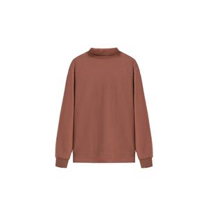 Sweat-shirt décontracté à col montant pour homme, manches longues, coupe oversize, teint uni, qualité supérieure, vente en gros OEM pour l'hiver 2026 - Product Image 3