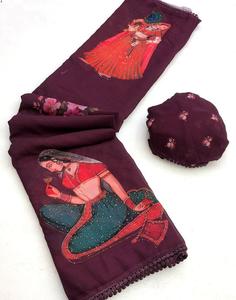 Hermoso e impresionante Sari indio para los amantes de la moda diseñador indio último Sari tradicional fiesta de lujo exclusivo ropa nupcial - Product Image 1