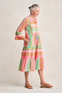 Vêtements d'été pour femmes Robe texturée à tissage en V pour les événements en plein air et les sorties décontractées Style parfait pour le temps chaud et ensoleillé - Product Image 2