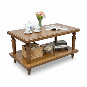 Traditional/Farmhouse Rectangular Ash Wood Living Room/Dining <b>Table</b> Set TT68258 - Product Image 1