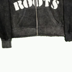 Camiseta de Algodón Grueso Personalizada con Bordado de Pedrería, Logotipo Estampado, Estilo Vintage Deslavado al Ácido, Hombros Caídos, Talla Grande para Hombre - Product Image 6