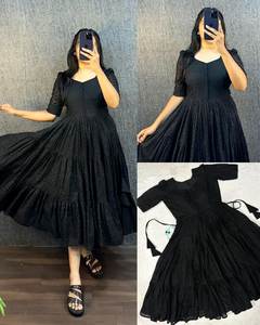 Radhe สินค้าส่งออก MIDI ชุดต้นแบบสำหรับผู้หญิงชุดสำหรับงานแต่งงานแบบดั้งเดิมและดิวาลีชุดปาร์ตี้ปักฮาโคบาขนาดพอดีตัวปกติคุณภาพแห้งเร็ว - Product Image 4