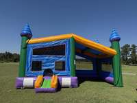 Château gonflable multicolore en PVC de qualité commerciale, tente gonflable, château gonflable avec tente, maison de rebond gonflable