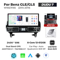 NaviFly DUDUAUTO DUDU7 7870 12.3 pouces 2400*896 WIFI GPS 4G Autoradio pour Benz GLE GLS W166 X166 avec Car Play Android Auto