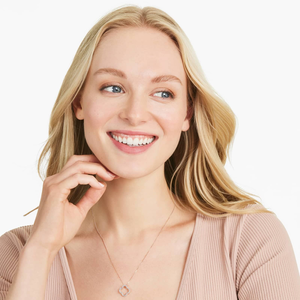 3 mm Lab Grown <b>Diamond</b> Round Cut <b>Silver</b> And 10K Gold Plated Luxury <b>Necklace</b> Romantic and Delicate Pendant for Everyday Glamour - Product Image 4