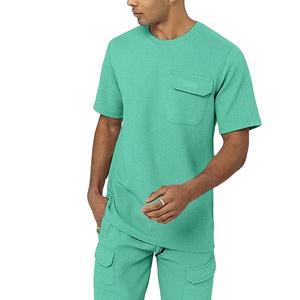 Transpirable amarillo liso verano hombres pantalones cortos dos piezas secado rápido ropa deportiva pantalones cortos conjuntos 2026 - Product Image 4