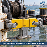 Capteur de tension intelligent de 7-550 tonnes avec précision de 0,3 % FS pour la surveillance des treuils de grue et des cordages marins