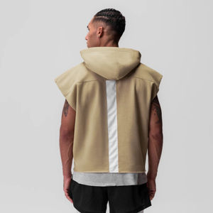 Débardeur à capuche élégant personnalisé pour hommes vêtements de sport pour la musculation et l'entraînement tenue décontracté débardeur - Product Image 2