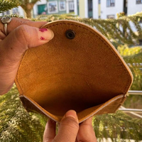 Dompet koin kulit sapi asli, dompet saku depan ramping casing kartu Barat untuk wanita, kartu kredit/tempat uang tunai, kantong amplop